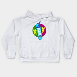 Colorful skateboard Kids Hoodie